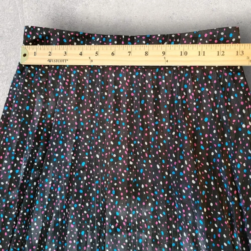 Coach Mix Pleated Midi Skirt Size 2 Black Pink New With Tags NWT